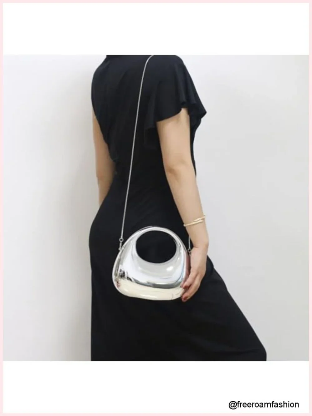 Acrylic Moon Shape Clutch Purse Hobo Bag for Wedding Cocktail Party